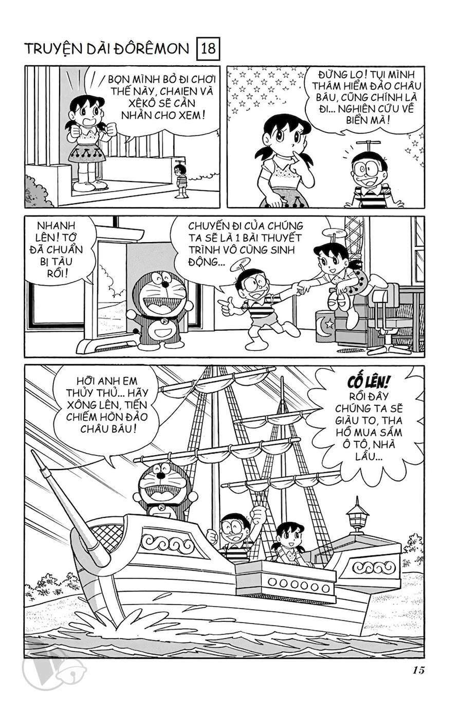 Truyện Tranh Doraemon: Cuộc Phiêu Lưu Đến Đảo Giấu Vàng trang 14