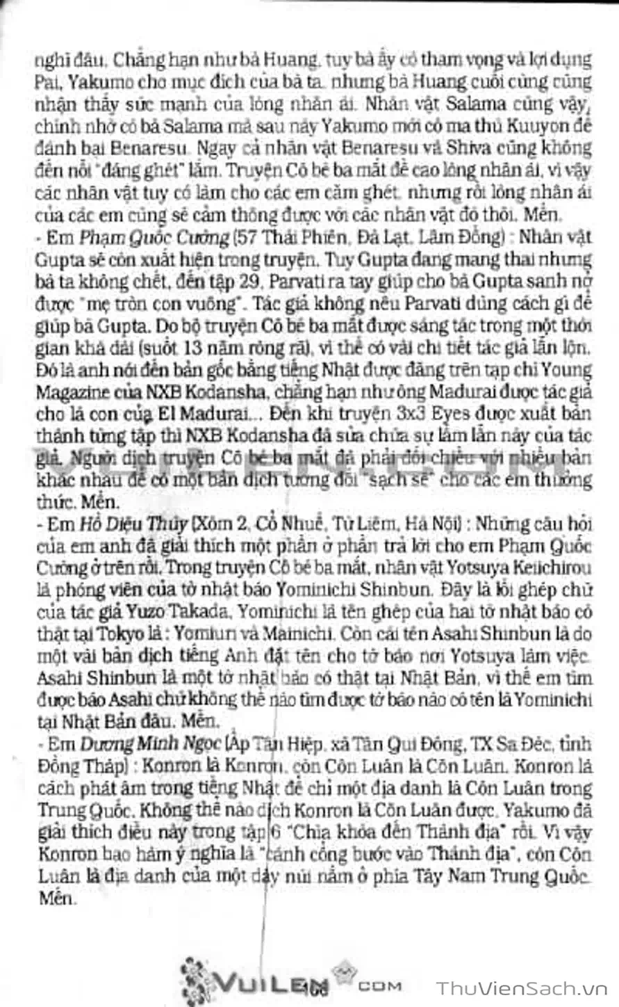 Truyện Tranh Cô Bé Ba Mắt - 3X3 Eyes trang 6