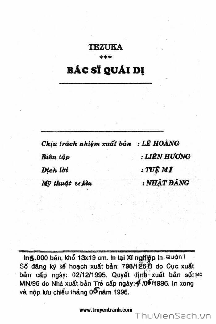 Truyện Tranh Bác Sĩ Quái Dị - Black Jack trang 2153