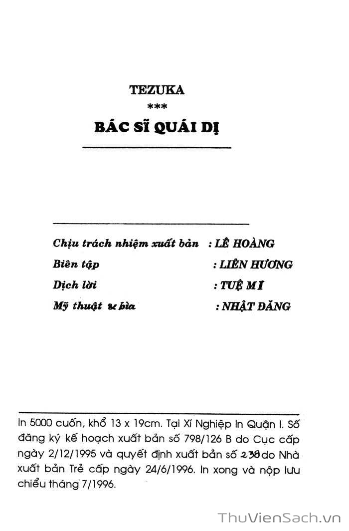 Truyện Tranh Bác Sĩ Quái Dị - Black Jack trang 2262