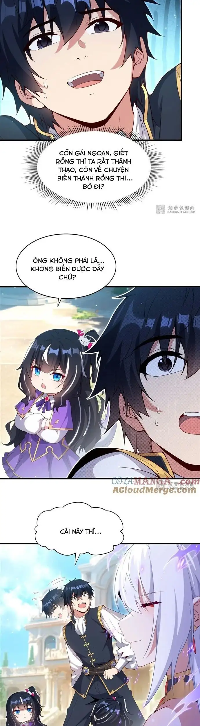 Truyện Tranh Im Miệng Đi Ác Long Ta Không Muốn Cùng Ngươi Trông Trẻ Đâu! trang 4
