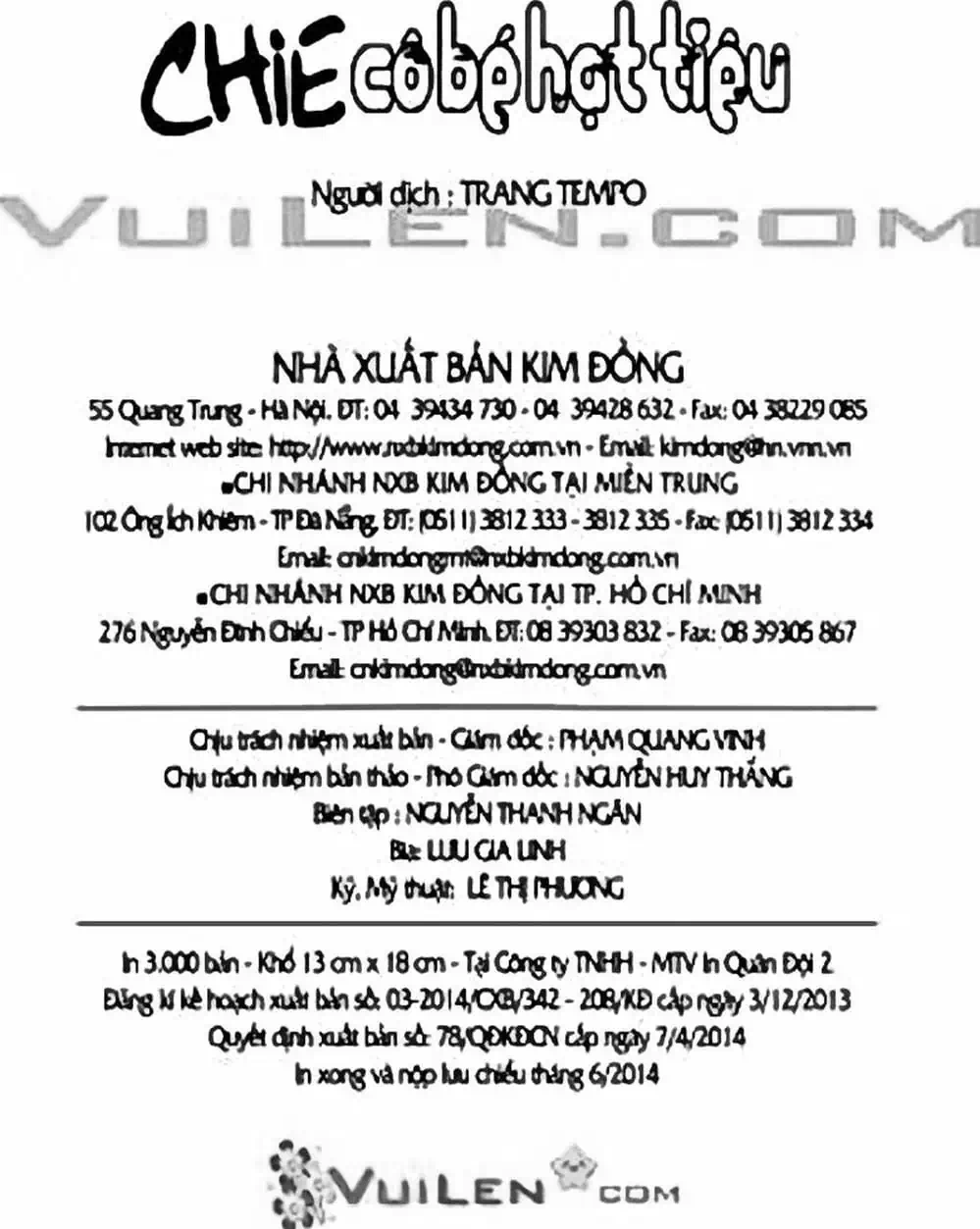 Truyện Tranh Chie - Cô Bé Hạt Tiêu trang 2