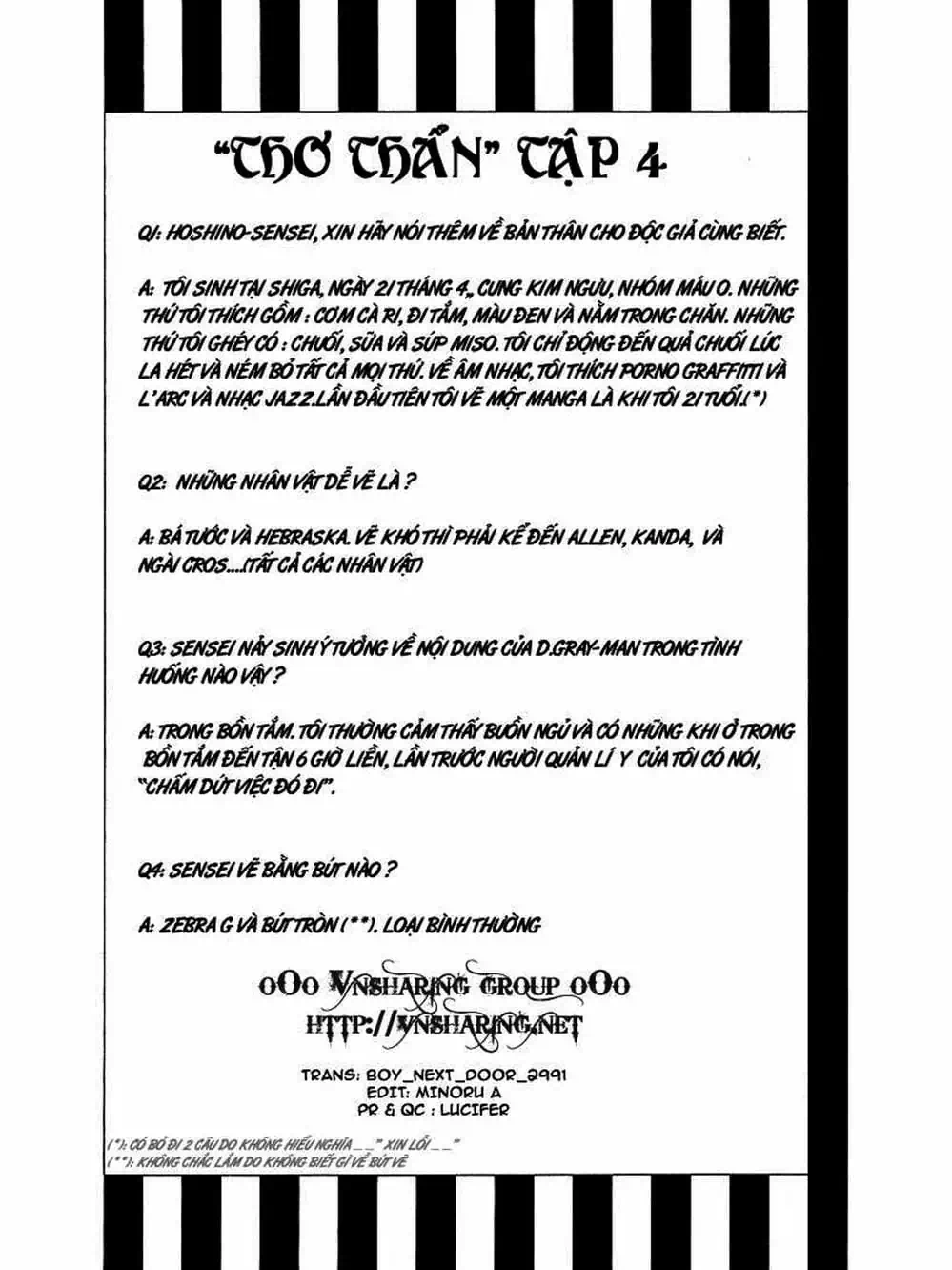 Truyện Tranh Quái Vật Sinh Ra Từ Linh Hồn Chết Chóc - D. Gray-Man trang 8