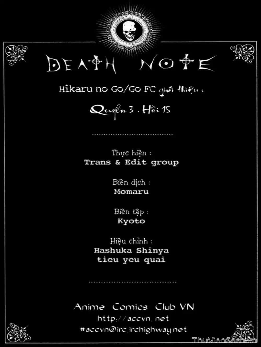 Truyện Tranh Cuốn Sổ Thiên Mệnh - Death Note trang 3