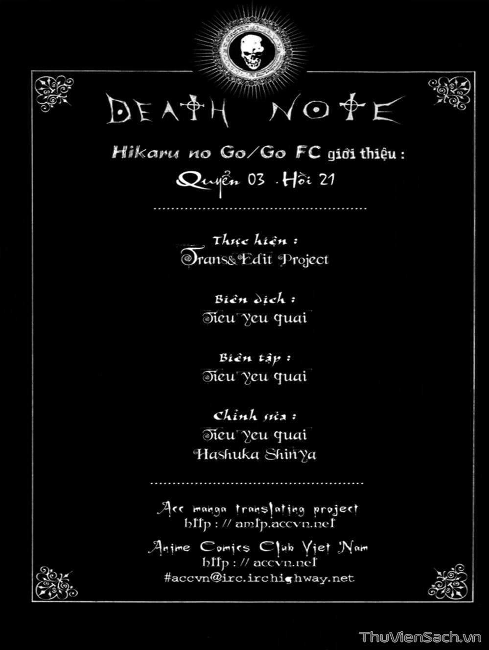 Truyện Tranh Cuốn Sổ Thiên Mệnh - Death Note trang 460