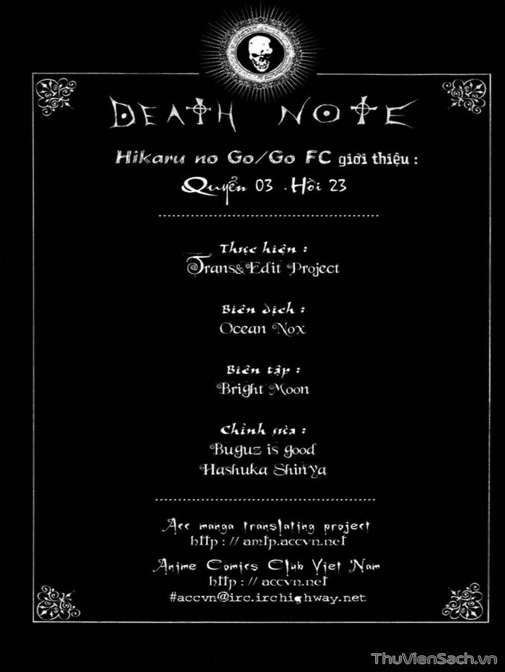 Truyện Tranh Cuốn Sổ Thiên Mệnh - Death Note trang 506