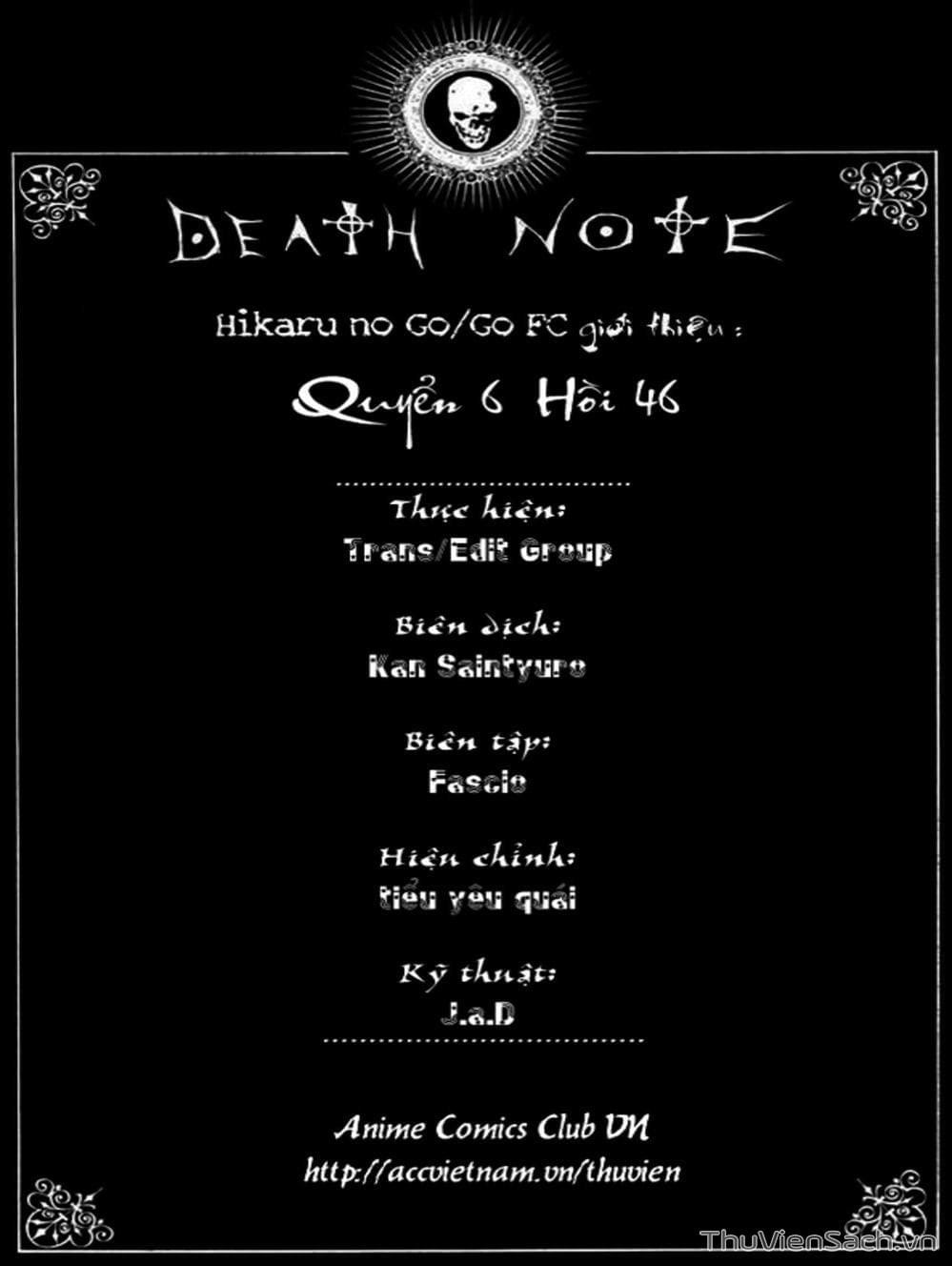 Truyện Tranh Cuốn Sổ Thiên Mệnh - Death Note trang 1010