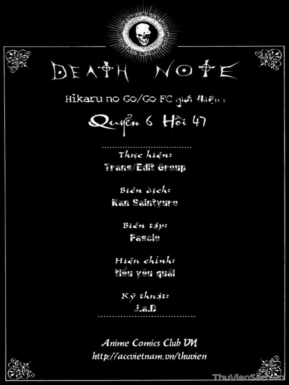 Truyện Tranh Cuốn Sổ Thiên Mệnh - Death Note trang 3
