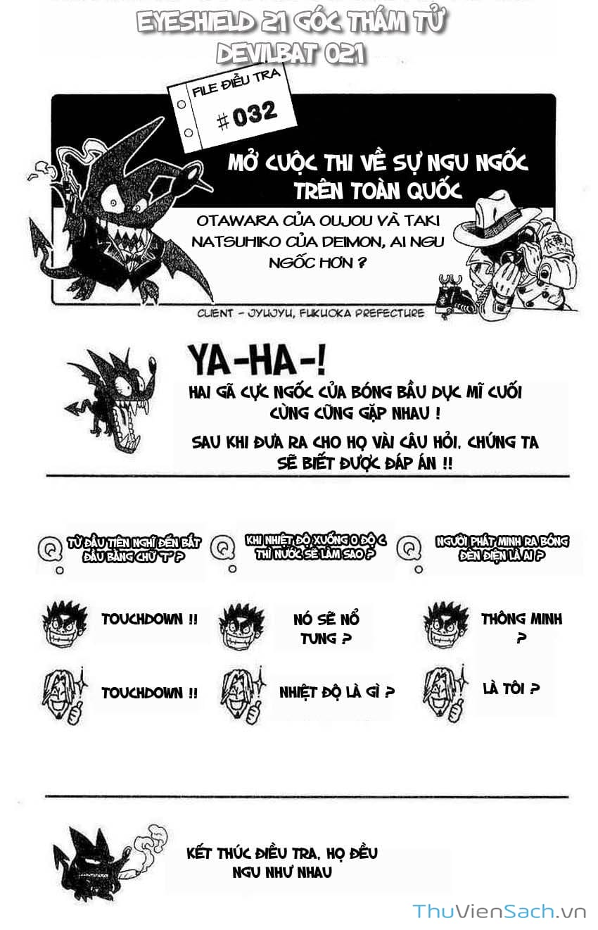 Truyện Tranh Lá Chắn Mắt - Eyeshield 21 trang 2118