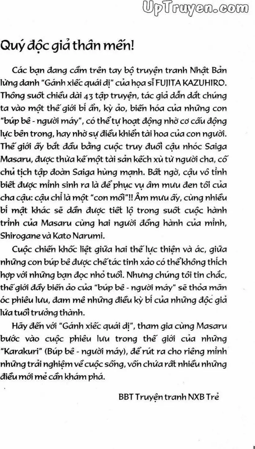 Truyện Tranh Gánh Xiếc Quái Dị - Karakuri Circus trang 5