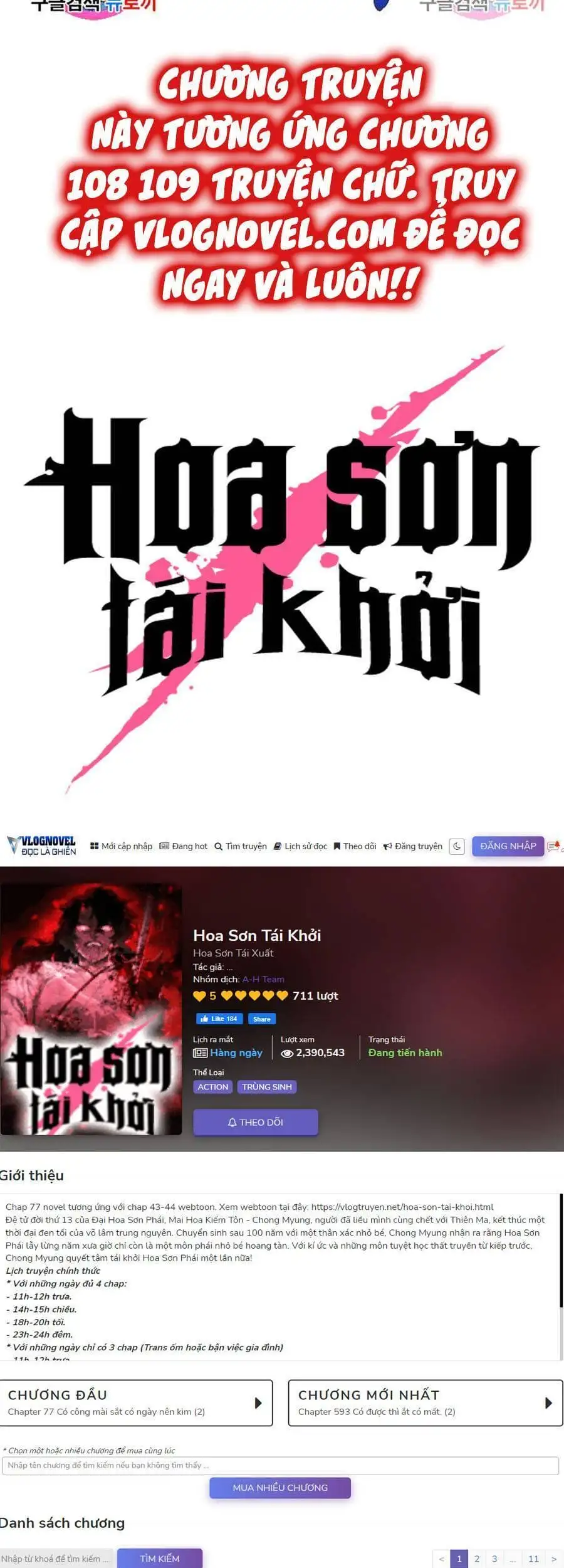 Truyện Tranh Hoa Sơn Tái Khởi trang 6