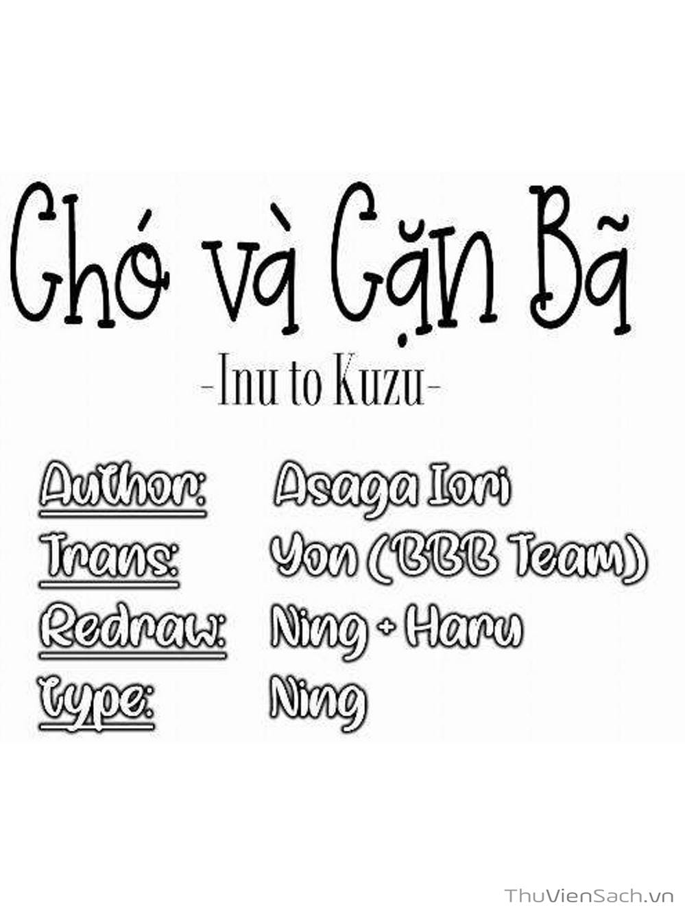 Truyện Tranh Chó Và Cặn Bã - Inu To Kuzu trang 5