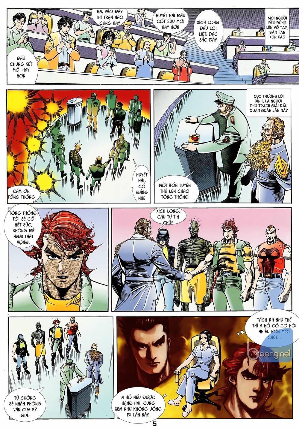 Truyện Tranh Long Hổ 5 Thế trang 8