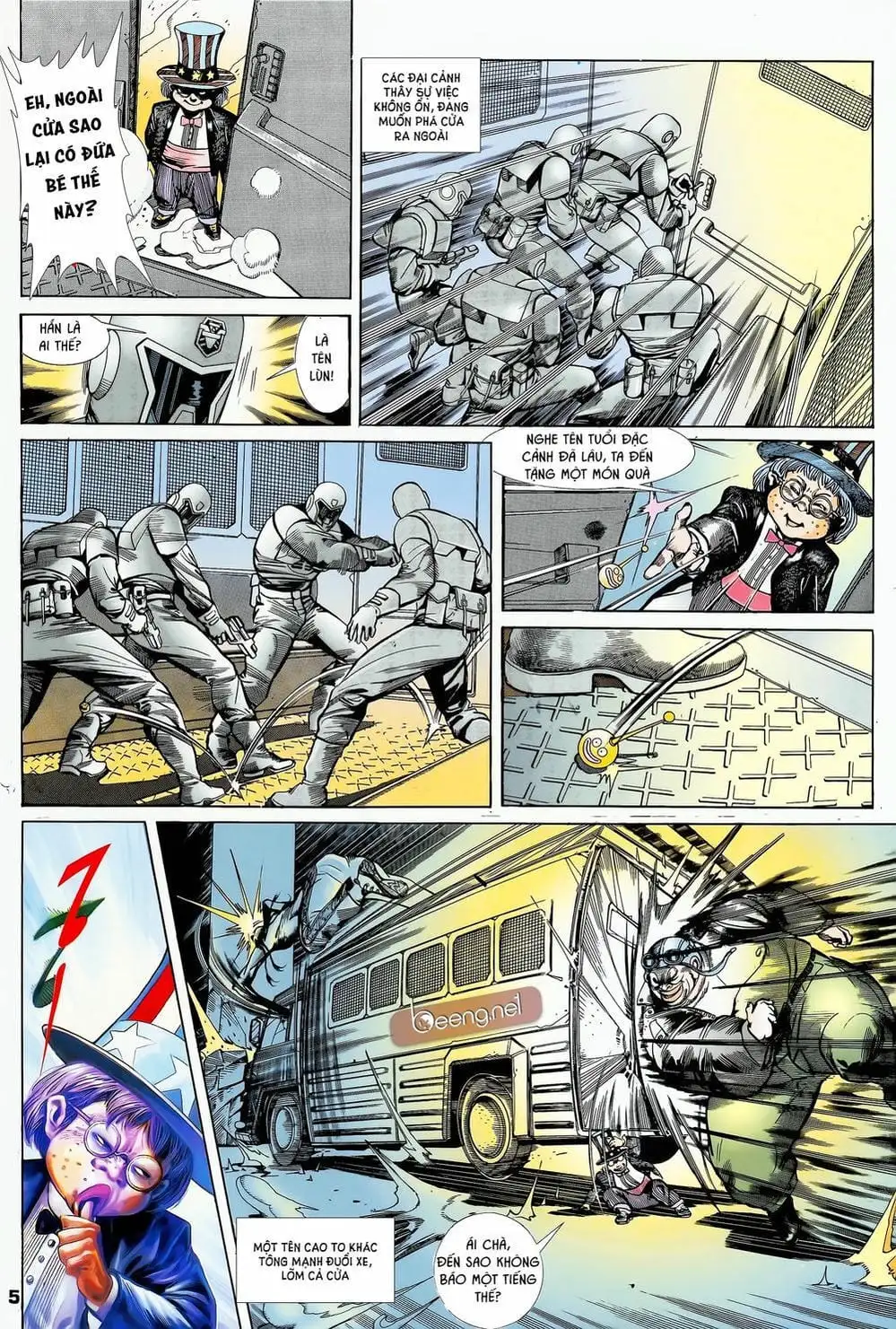 Truyện Tranh Long Hổ 5 Thế trang 8