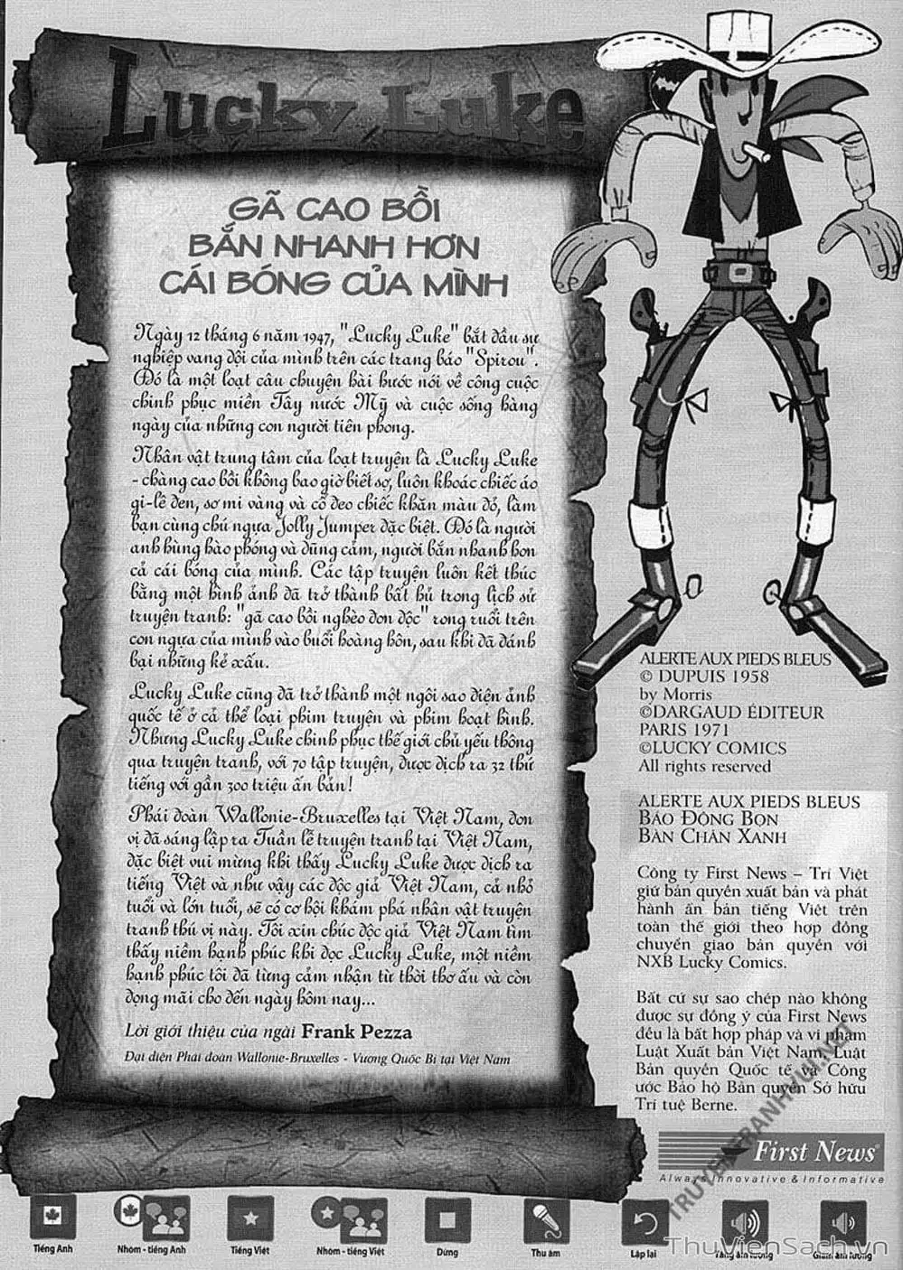 Truyện Tranh Cuộc Phiêu Lưu Kỳ Thú Của Lucky Luke trang 3