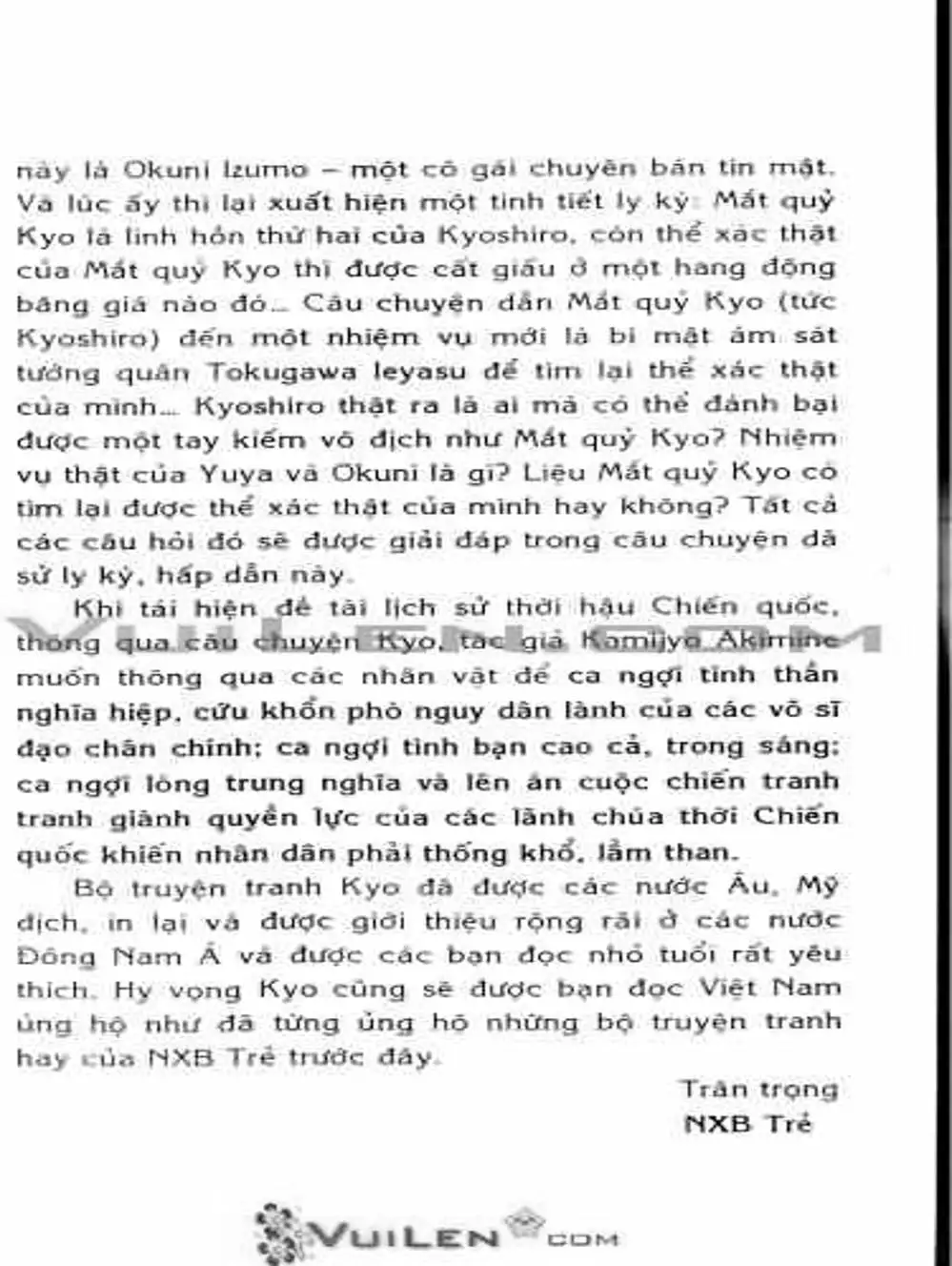 Truyện Tranh Mắt Quỷ Kyo - Samurai Deeper Kyo trang 3