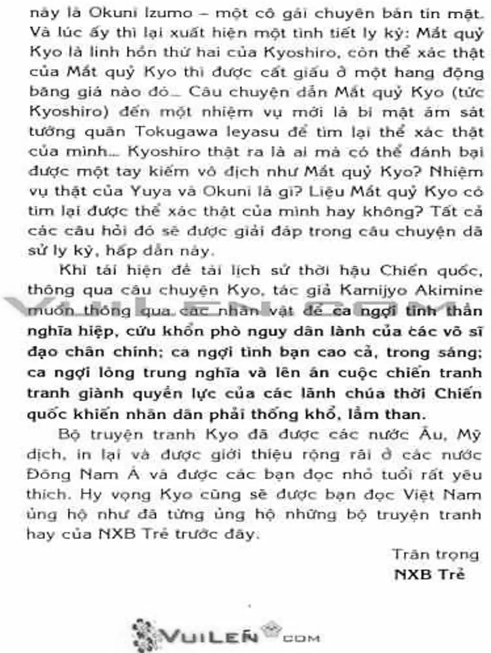 Truyện Tranh Mắt Quỷ Kyo - Samurai Deeper Kyo trang 3