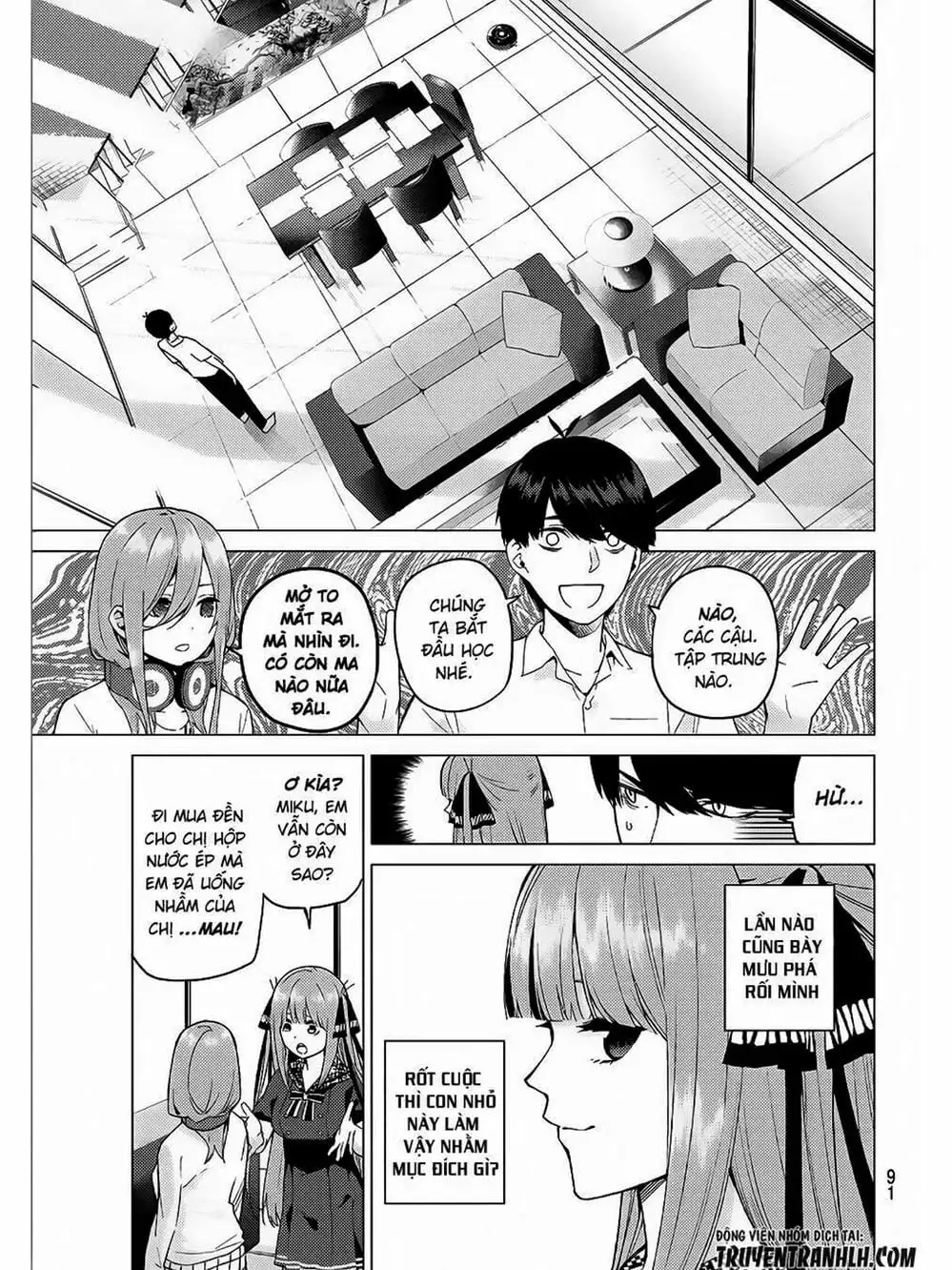 Truyện Tranh Nhà Có 5 Nàng Dâu - Gotoubun No Hanayome trang 6