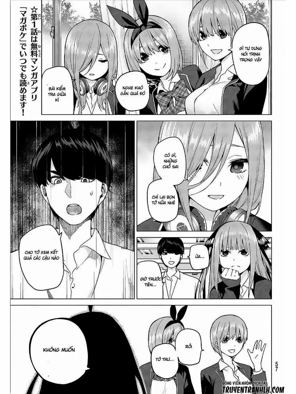 Truyện Tranh Nhà Có 5 Nàng Dâu - Gotoubun No Hanayome trang 6