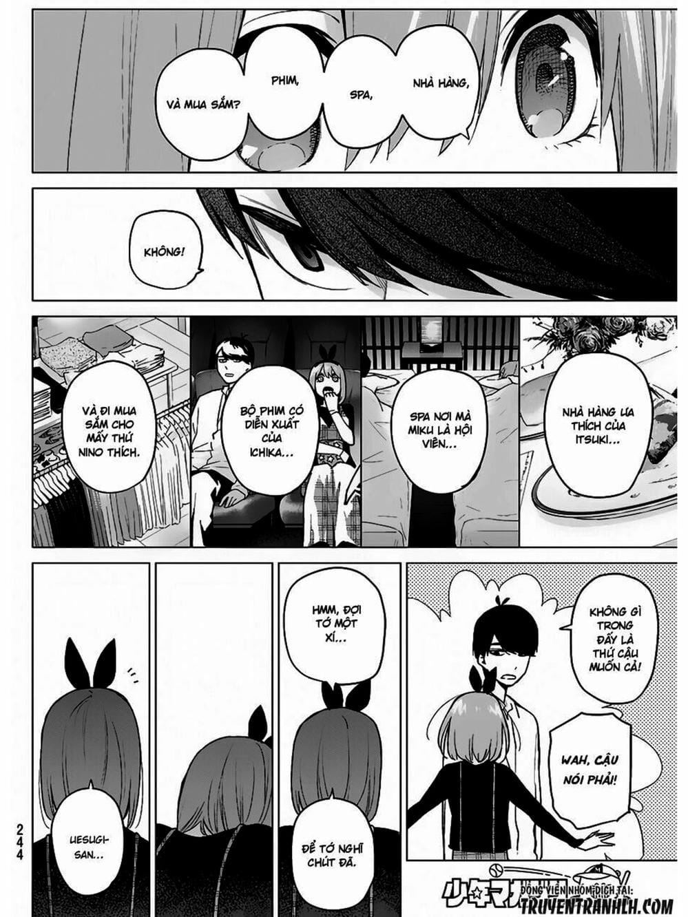 Truyện Tranh Nhà Có 5 Nàng Dâu - Gotoubun No Hanayome trang 6