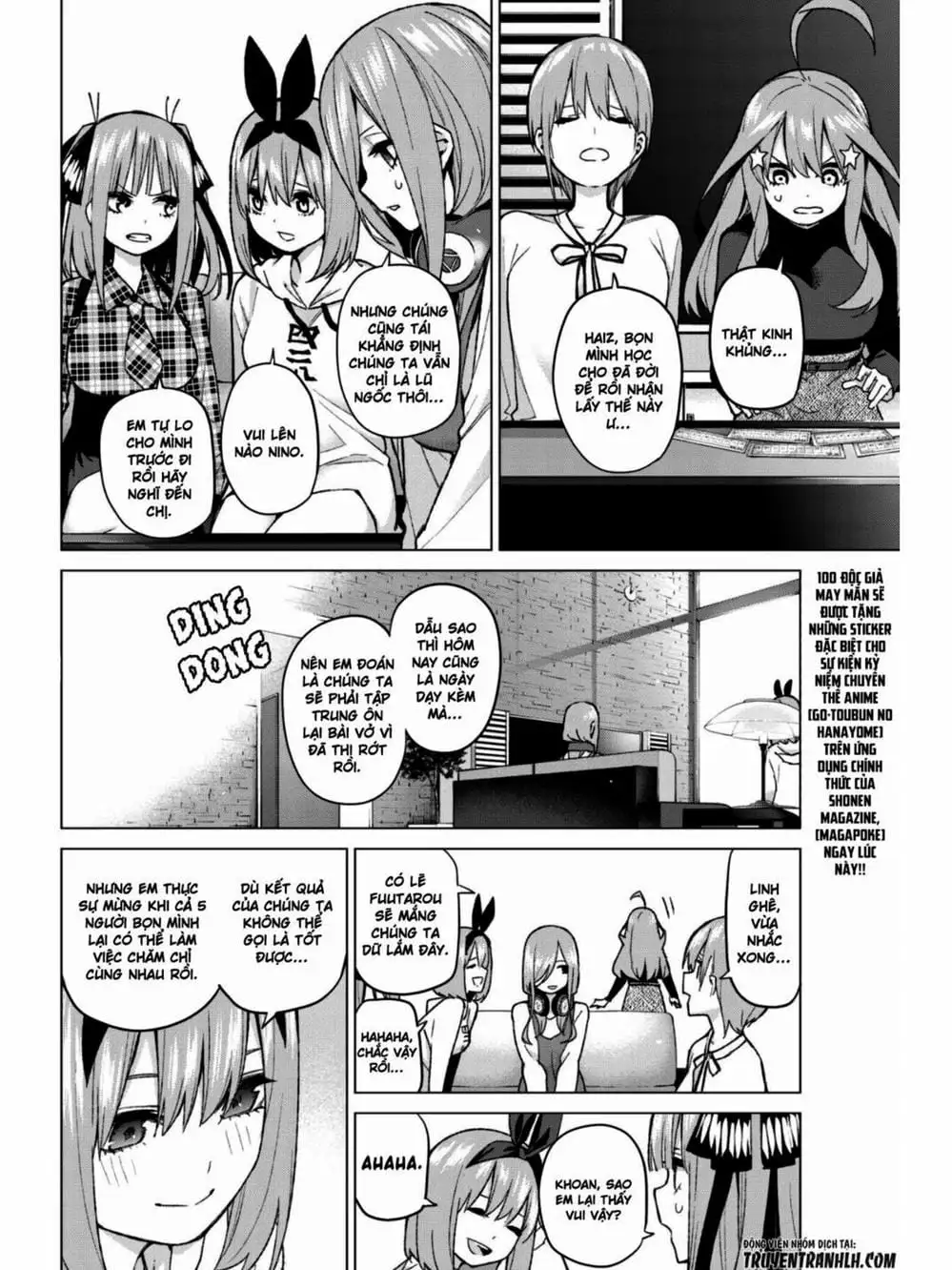 Truyện Tranh Nhà Có 5 Nàng Dâu - Gotoubun No Hanayome trang 6