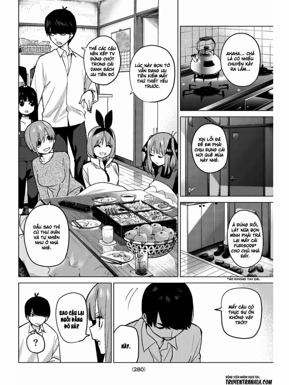 Truyện Tranh Nhà Có 5 Nàng Dâu - Gotoubun No Hanayome trang 6