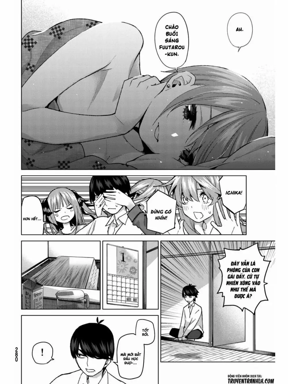 Truyện Tranh Nhà Có 5 Nàng Dâu - Gotoubun No Hanayome trang 6