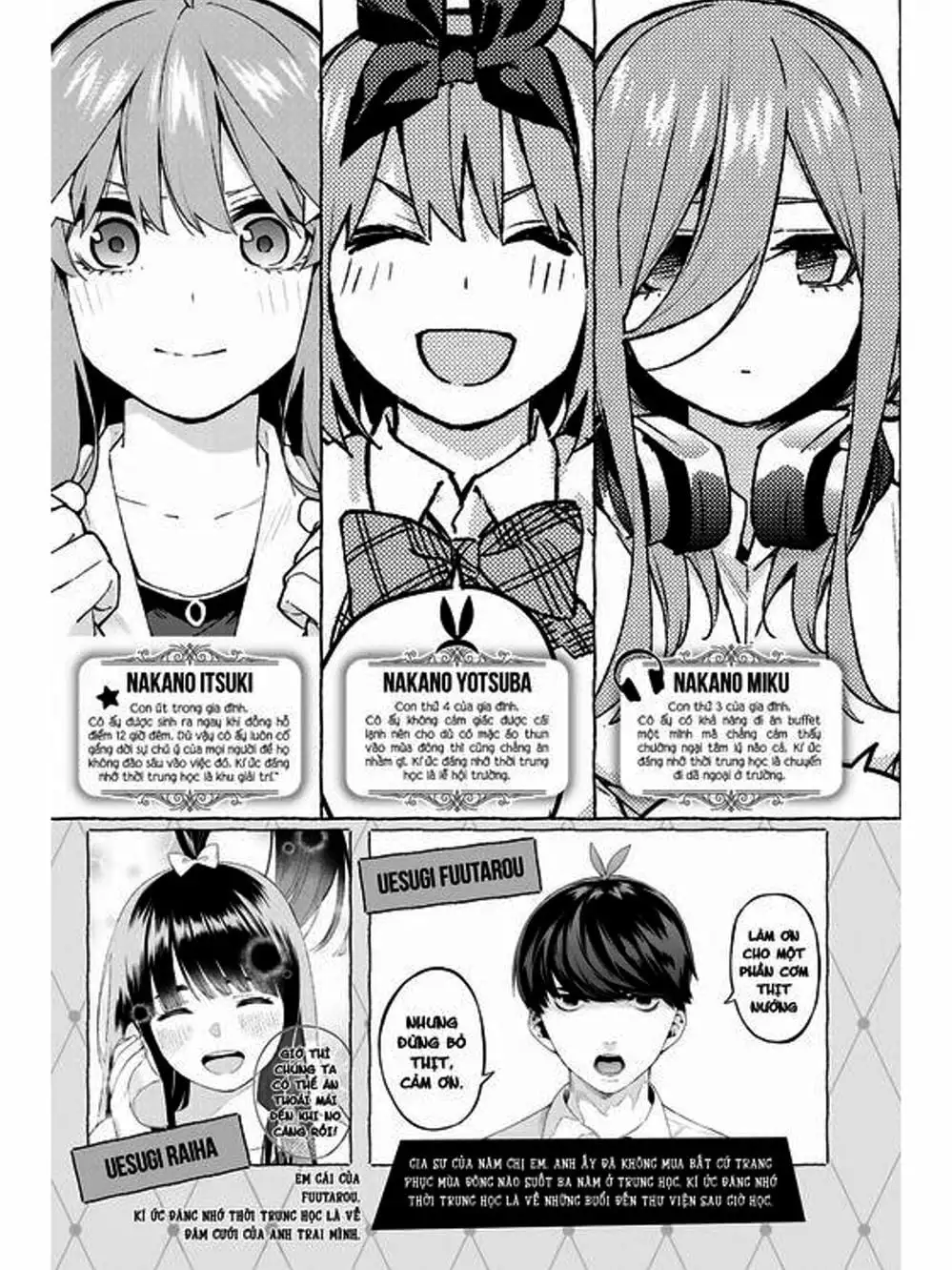 Truyện Tranh Nhà Có 5 Nàng Dâu - Gotoubun No Hanayome trang 6