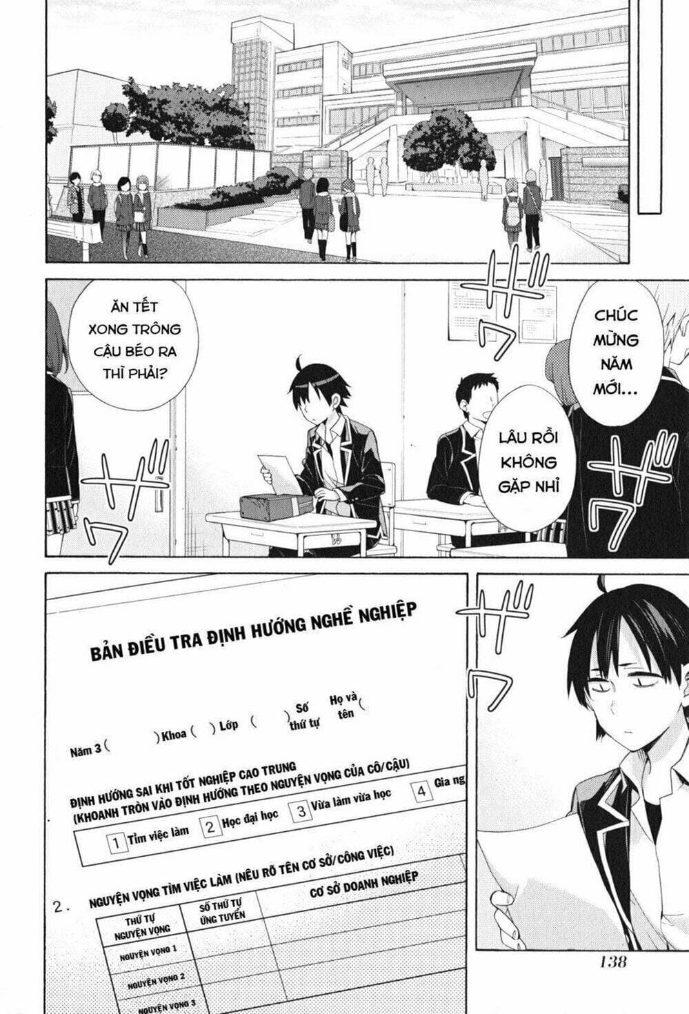 Truyện Tranh Chuyện Tình Thanh Xuân Bi Hài Của Tôi Quả Nhiên Là Sai Lầm - Oregairu trang 6