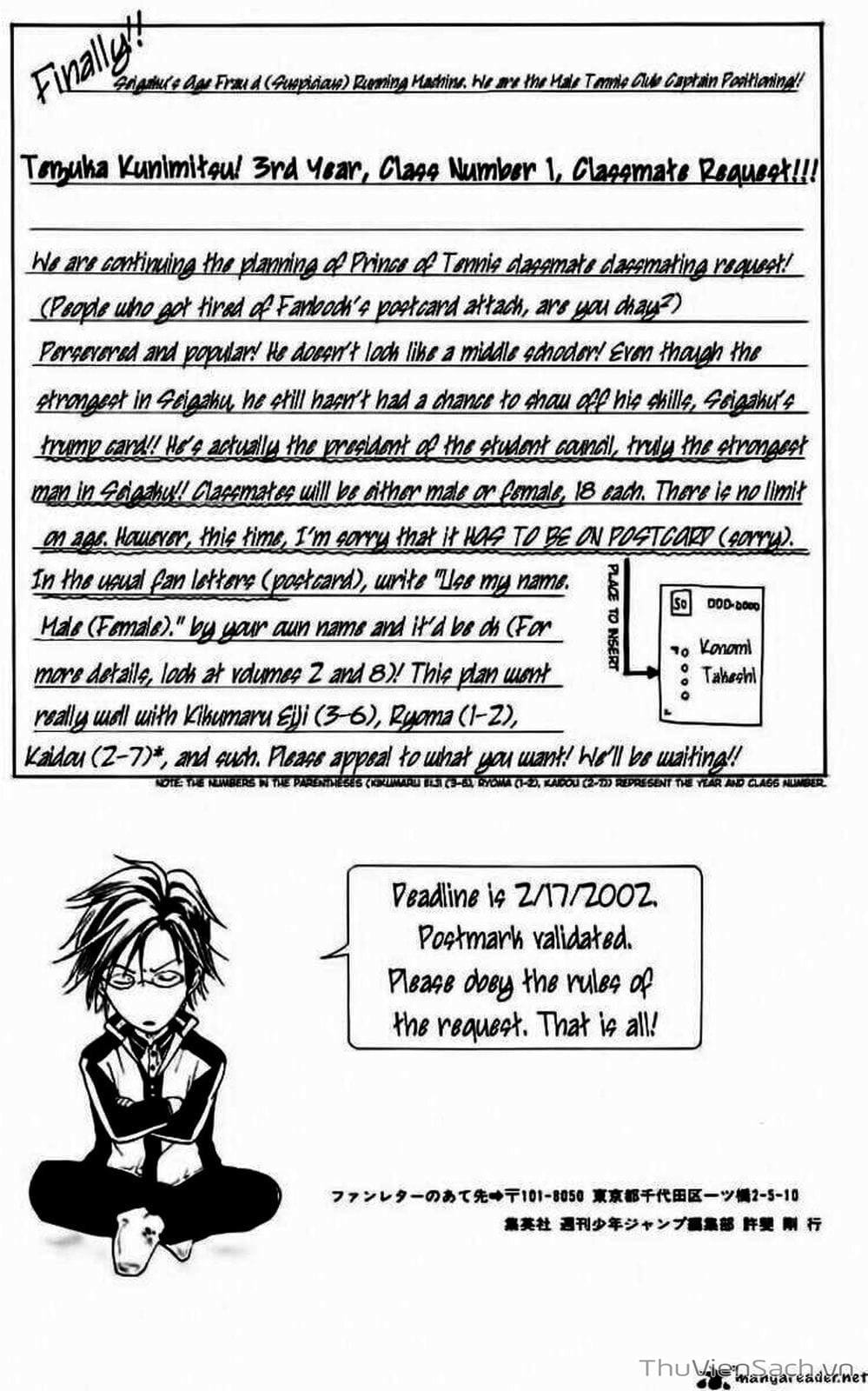 Truyện Tranh Hoàng Tử Tennis - Prince Of Tennis trang 3