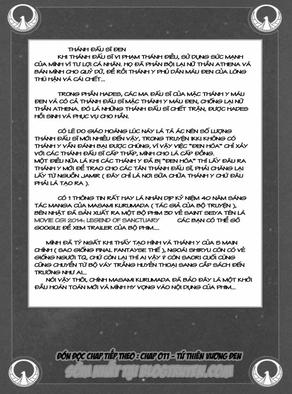 Truyện Tranh Áo Giáp Vàng - Saint Seiya trang 4