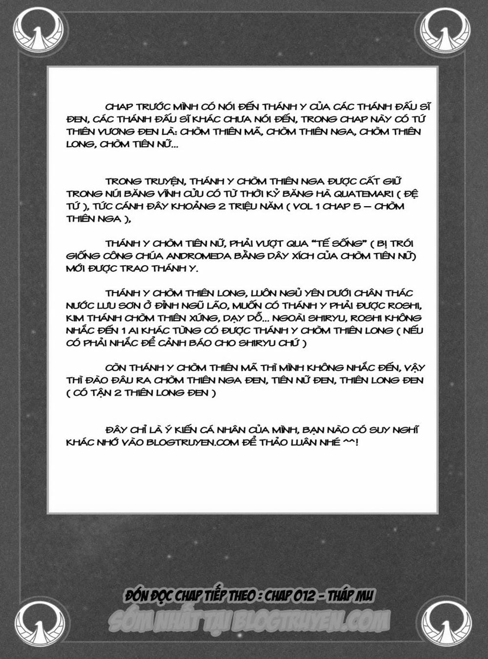 Truyện Tranh Áo Giáp Vàng - Saint Seiya trang 4