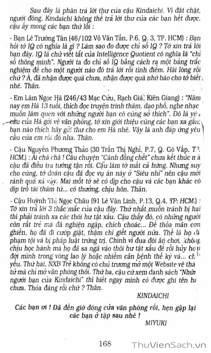Truyện Tranh Thám Tử Kindaichi trang 4