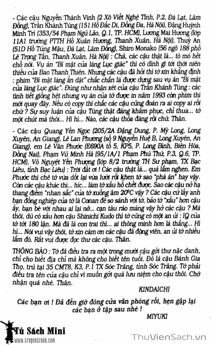 Truyện Tranh Thám Tử Kindaichi trang 1014