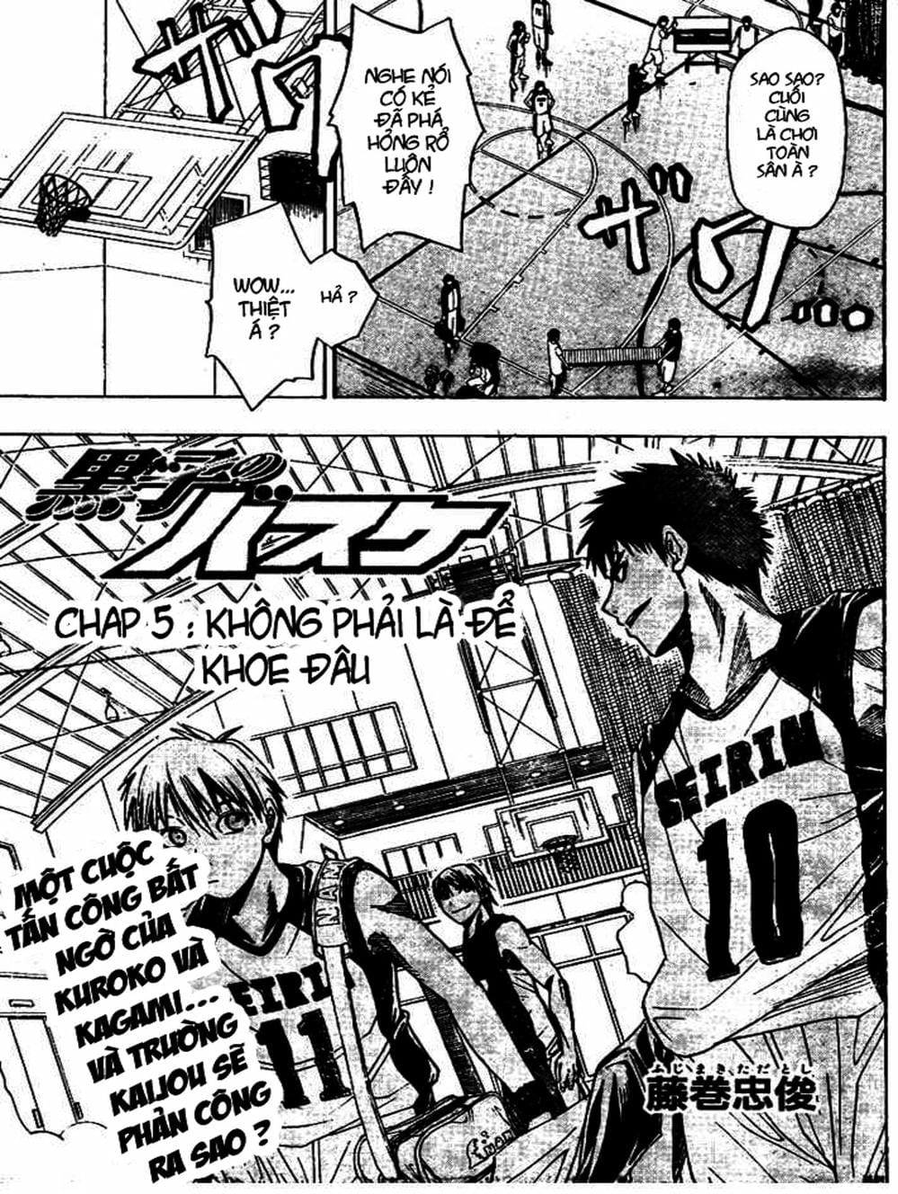 Truyện Tranh Vua Bóng Rổ - Kuroko’s Basketball trang 3