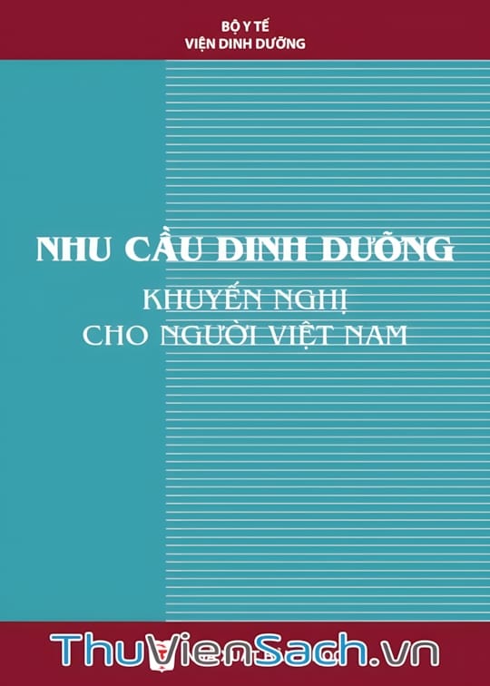 Ảnh bìa sách Bảng Dinh Dưỡng Khuyến Nghị