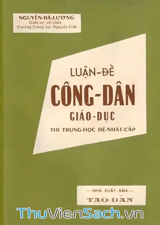 Ảnh bìa sách Luận Đề Công Dân Giáo Dục