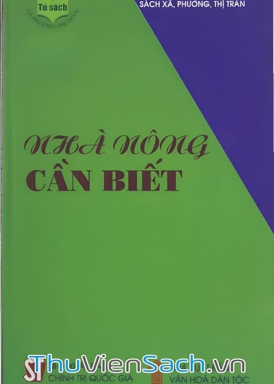 Ảnh bìa sách Nhà Nông Cần Biết