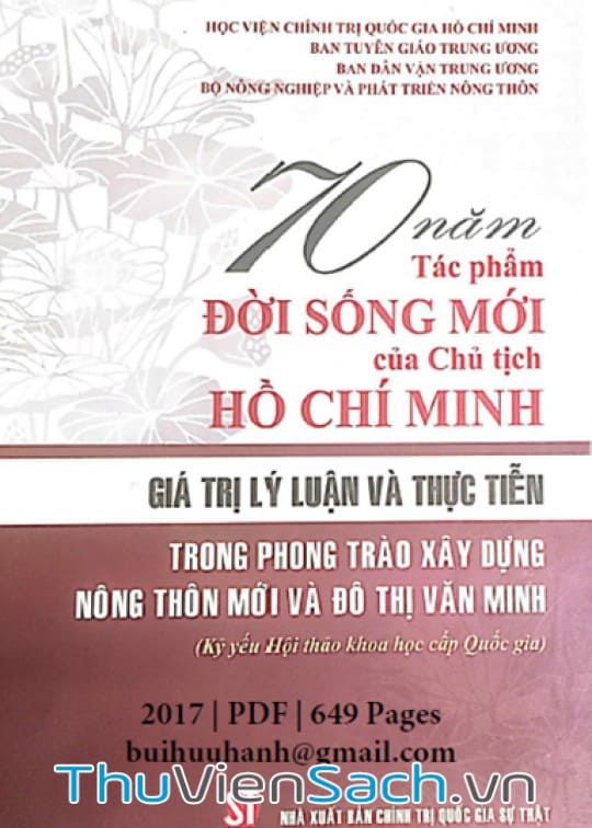 Ảnh bìa sách 70 Năm Tác Phẩm Đời Sống Mới Của Chủ Tịch Hồ Chí Minh