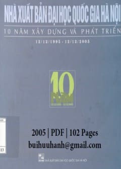 10 Năm Nhà Xuất Bản Đại Học Quốc Gia Hà Nội 1995-2005