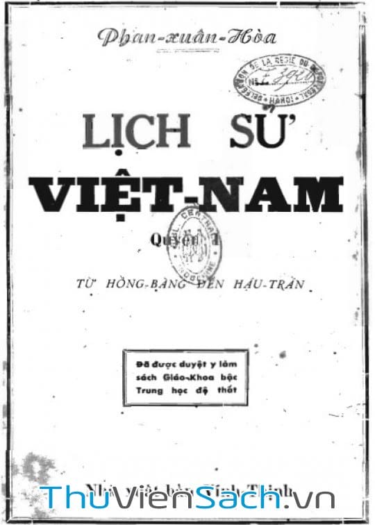 Ảnh bìa sách Lịch Sử Việt Nam Từ Hồng Bàng Đến Hậu Trần