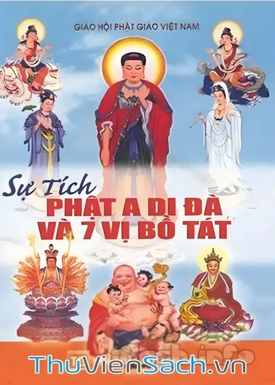 Ảnh bìa sách Sự Tích Phật A-Di-Đà Bảy Vị Bồ Tát