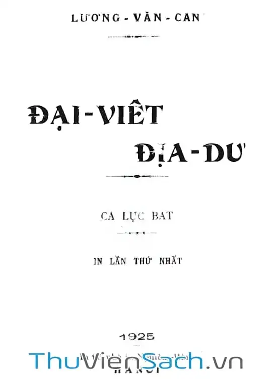 Ảnh bìa sách Đại Việt Địa Dư