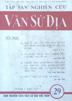 Tập San Nghiên Cứu Văn Sử Địa - Tập 29